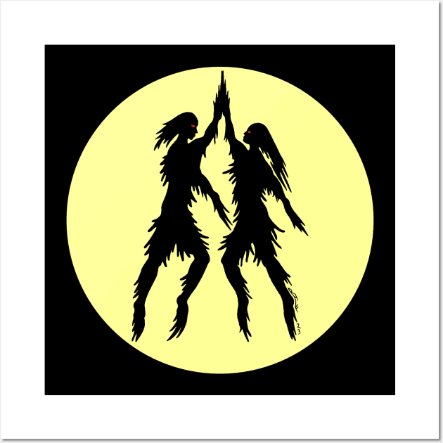 Dancing Shades Weird Artwork Wall Art by AzureLionProductions